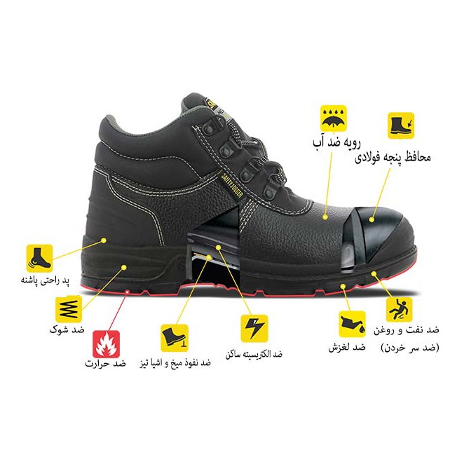 مشخصات کفش ایمنی استاندارد