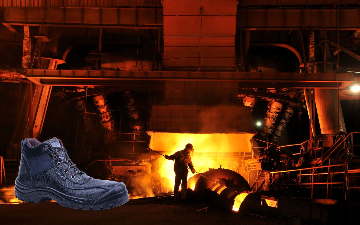 کاربردهای کفش ایمنی مناسب صنایع فولاد